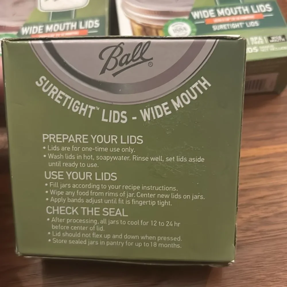 New Ball Set of 3 12 Packs of Wide Mouth Lids